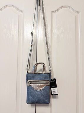 True Religion Denim PU Mini Tote Color Indigo NWT